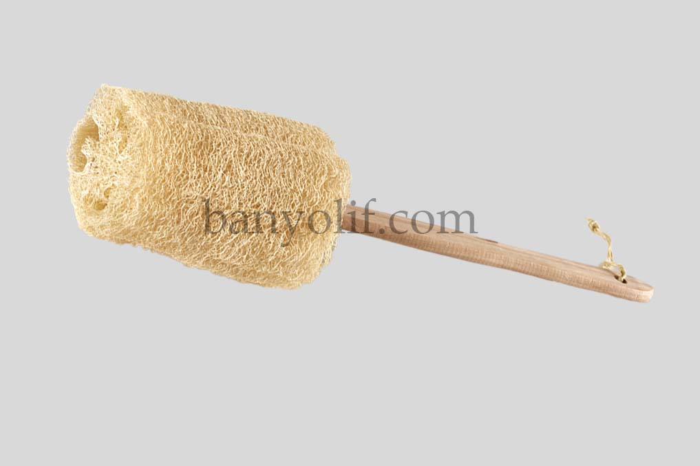 Loofah Ahşap Saplı Banyo Lifi 2035 - BATI KOZMETİK