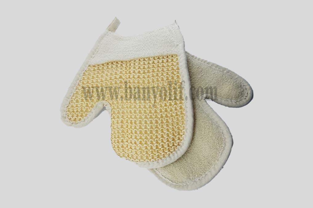Sisal Parmaklı Havlulu Eldiven 1015 - BATI KOZMETİK